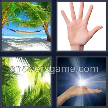4 Pics 1 Word 4 Letters PALM