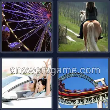 4 Pics 1 Word 4 Letters RIDE