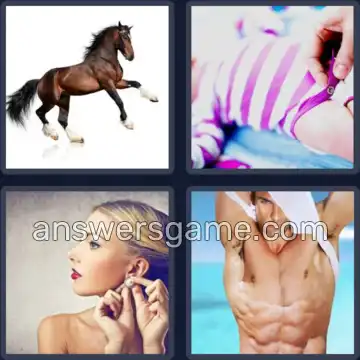 4 Pics 1 Word 4 Letters STUD
