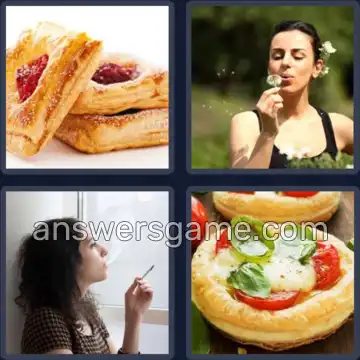 4 Pics 1 Word 4 Letters PUFF