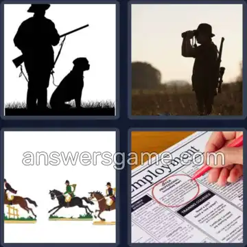 4 Pics 1 Word 4 Letters HUNT