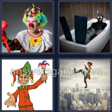 4 Pics 1 Word 4 Letters ZANY