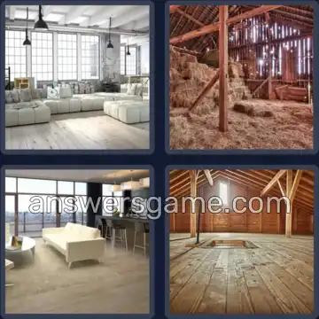 4 Pics 1 Word 4 Letters LOFT