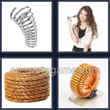 4 Pics 1 Word 4 Letters COIL