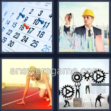 4 Pics 1 Word 4 Letters TASK