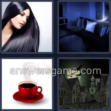 4 Pics 1 Word 4 Letters DARK