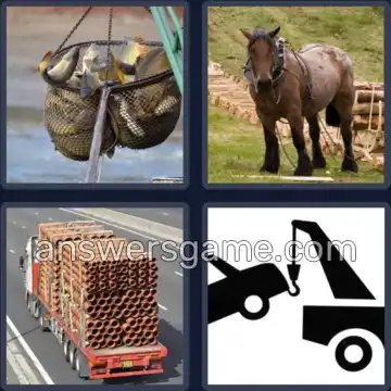 4 Pics 1 Word 4 Letters HAUL