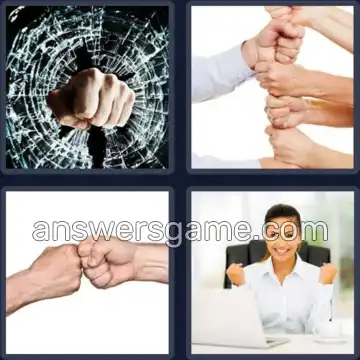 4 Pics 1 Word 4 Letters FIST