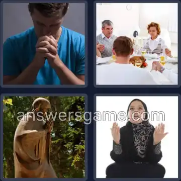 4 Pics 1 Word 4 Letters PRAY