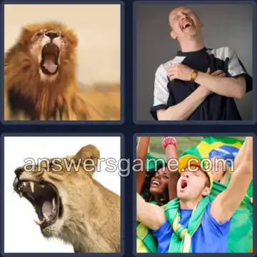 4 Pics 1 Word 4 Letters ROAR