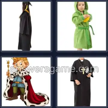 4 Pics 1 Word 4 Letters ROBE