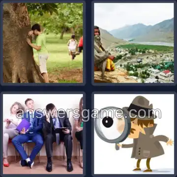 4 Pics 1 Word 4 Letters SEEK