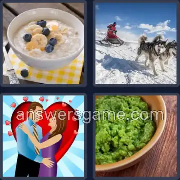 4 Pics 1 Word 4 Letters MUSH