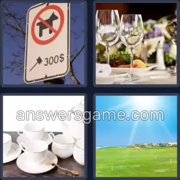 4 Pics 1 Word 4 Letters FINE