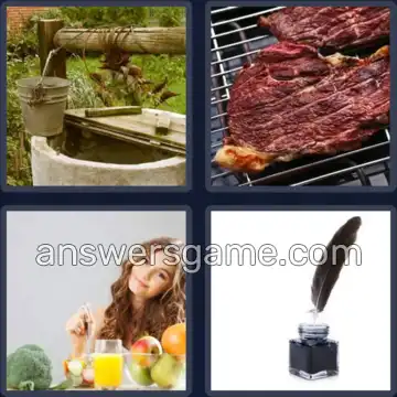4 Pics 1 Word 4 Letters WELL