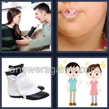 4 Pics 1 Word 4 Letters SPAT