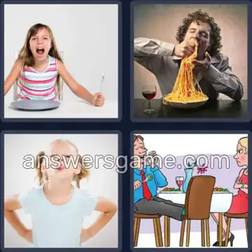 4 Pics 1 Word 4 Letters RUDE