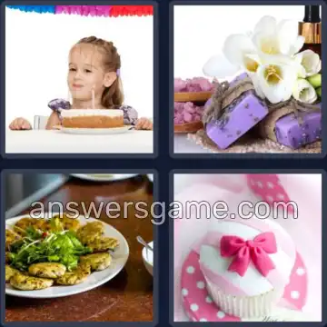 4 Pics 1 Word 4 Letters CAKE