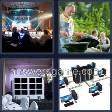 4 Pics 1 Word 4 Letters HOST