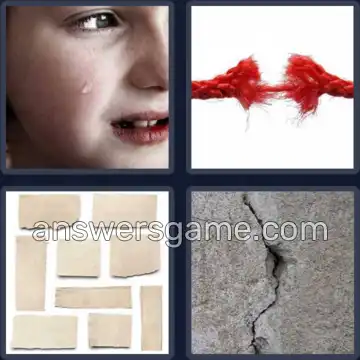 4 Pics 1 Word 4 Letters TEAR