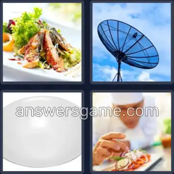 4 Pics 1 Word 4 Letters DISH