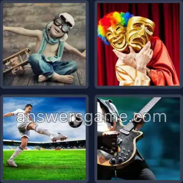 4 Pics 1 Word 4 Letters PLAY