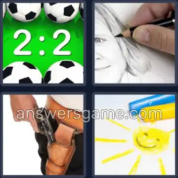 4 Pics 1 Word 4 Letters DRAW