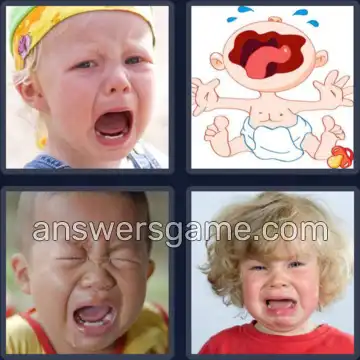 4 Pics 1 Word 4 Letters BAWL