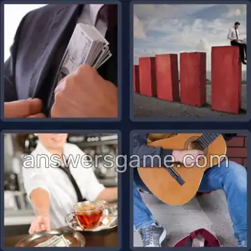 4 Pics 1 Word 4 Letters EARN