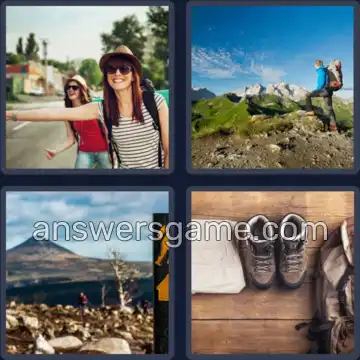 4 Pics 1 Word 4 Letters HIKE