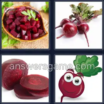 4 Pics 1 Word 4 Letters BEET