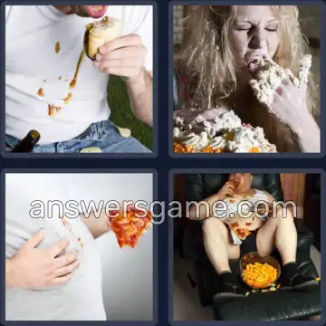 4 Pics 1 Word 4 Letters SLOB