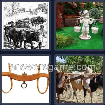 4 Pics 1 Word 4 Letters YOKE