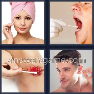 4 Pics 1 Word 4 Letters SWAB