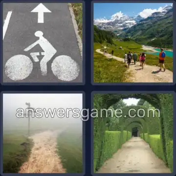 4 Pics 1 Word 4 Letters PATH