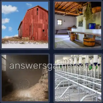 4 Pics 1 Word 4 Letters BARN