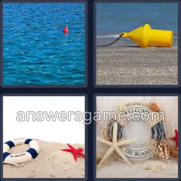 4 Pics 1 Word 4 Letters BUOY