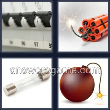 4 Pics 1 Word 4 Letters FUSE