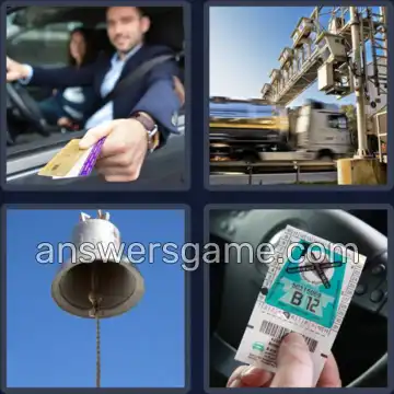 4 Pics 1 Word 4 Letters TOLL