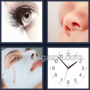 4 Pics 1 Word 4 Letters FACE