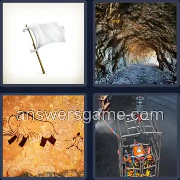 4 Pics 1 Word 4 Letters CAVE