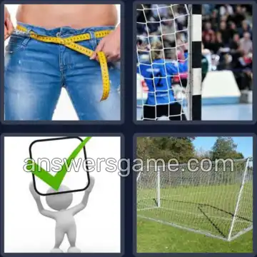 4 Pics 1 Word 4 Letters GOAL
