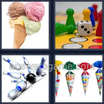 4 Pics 1 Word 4 Letters CONE
