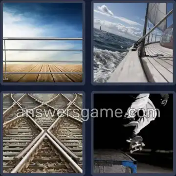 4 Pics 1 Word 4 Letters RAIL