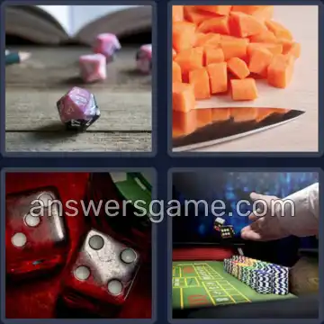 4 Pics 1 Word 4 Letters DICE