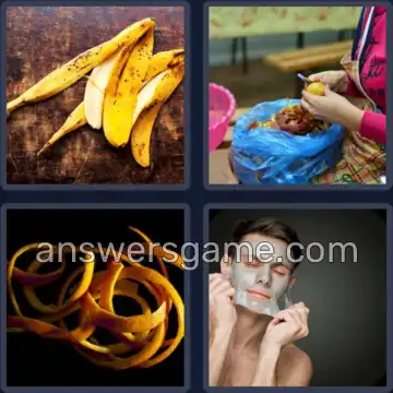 4 Pics 1 Word 4 Letters PEEL