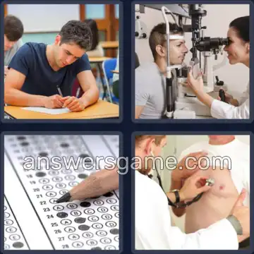 4 Pics 1 Word 4 Letters EXAM