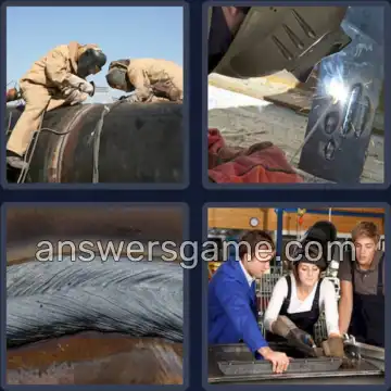 4 Pics 1 Word 4 Letters WELD