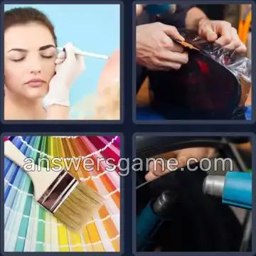 4 Pics 1 Word 4 Letters TINT