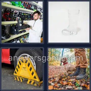 4 Pics 1 Word 4 Letters BOOT